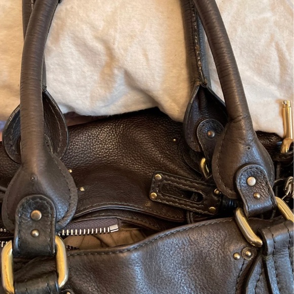 Authentic Black Chloe Leather Handbag - Picture 6 of 12